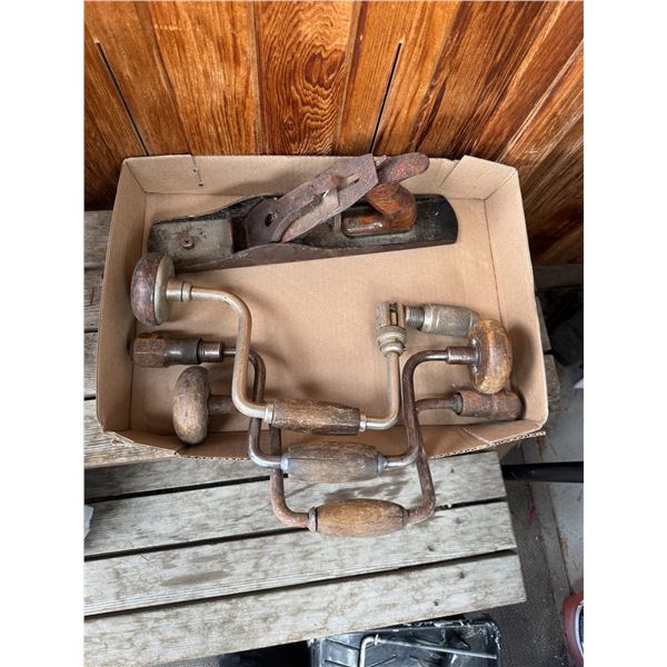 antique plane and mandrills