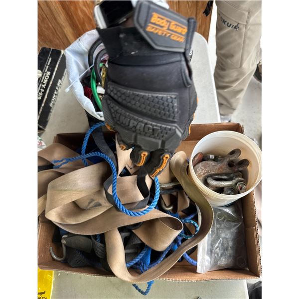 straps bungees, and hooks