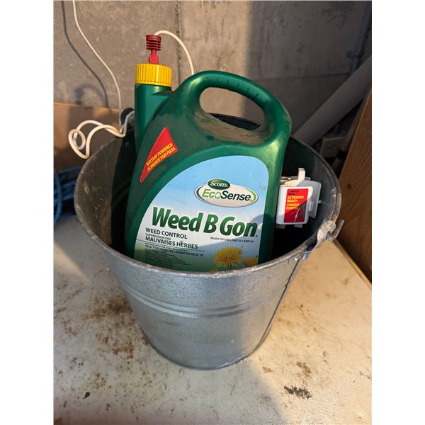 Weed be gone about half full and pail