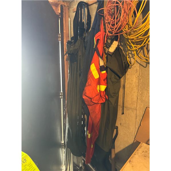 Assorted wadders and work pants