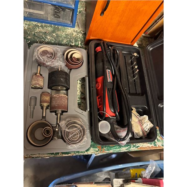 Job made rotary tool and sanding discs