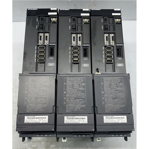 (3) Mitsubishi #MDS-D-V2-16080 Servo Drive Units