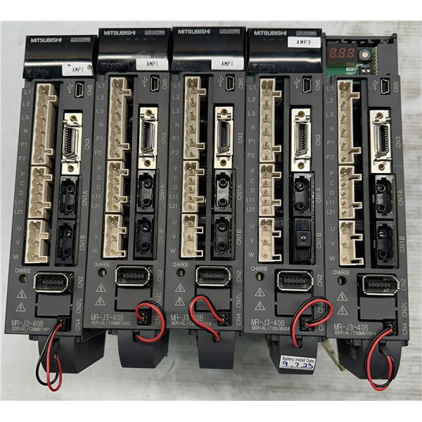 (5) Mitsubishi #MR-J3-40B AC Servo Drives