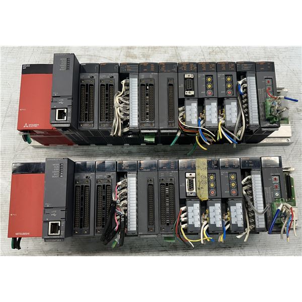 Lot of (2) Mitsubishi Base Units w/ Power Supplies & Modules