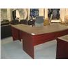 Image 1 : Mahogany  L-Shaped Bowfront Executive Desk