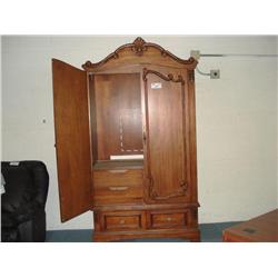 Large Fancy Wooden Armoire