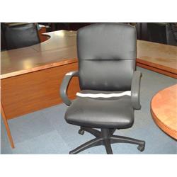 Black Leather  Gaslift Chair