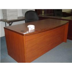 Cherry Bowfront Executive Desk