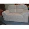 Image 1 : Beige Suede Comfy Loveseat