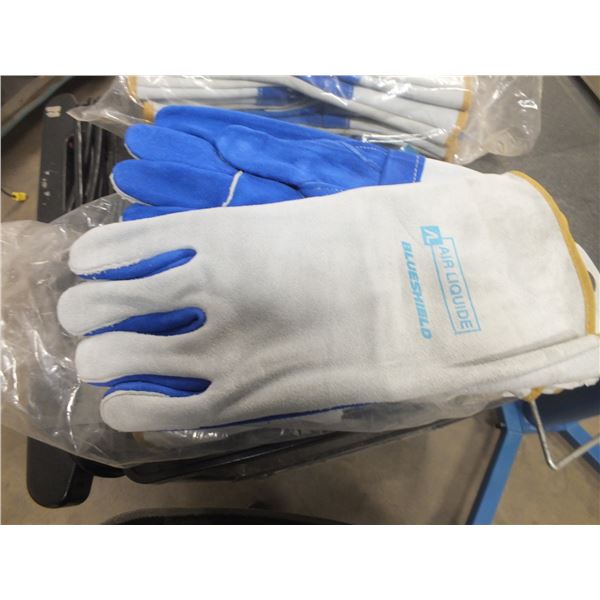 5 Pairs Of Blue Shield Welding Gloves