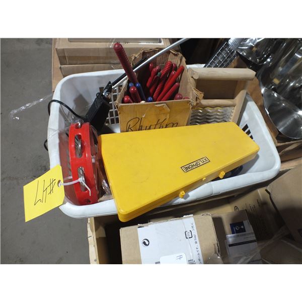 Box Of Assorted Kids Music Instrument's