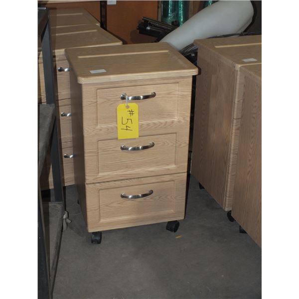 Five 3 Drawer End Tables On wheels