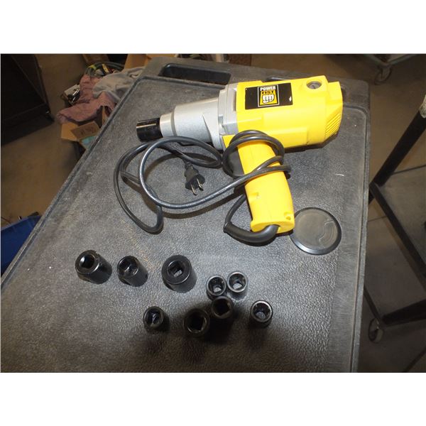 Powerfist 1/2" Electric Impact Wrench w/ Sockets
