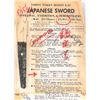 Image 16 : JAPANESE KATANA WITH BLACK AND GOLD MOUNTS.