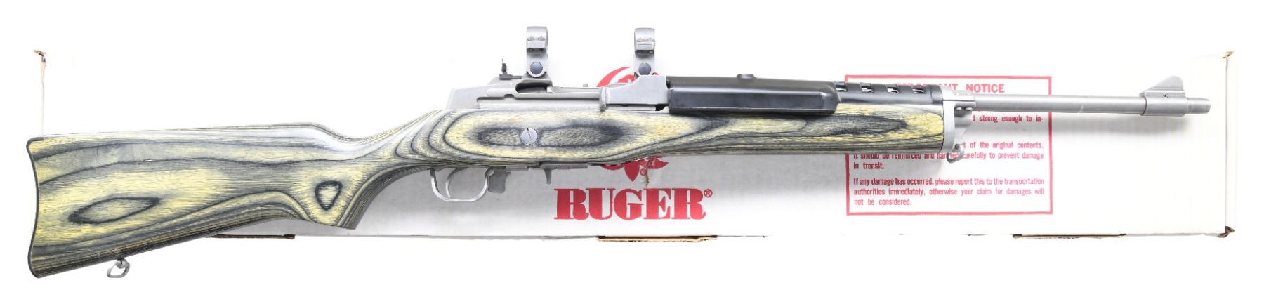 Semi Auto Ranches RUGER STAINLESS MINI-14 SEMI-AUTO RANCH RIFLE. - Poulin Auctions