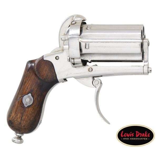 BELGIAN ARENDT PEPPERBOX REVOLVER.