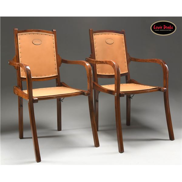 SET OF 2 LEWIS DRAKE BAREILLY CHAIRS.