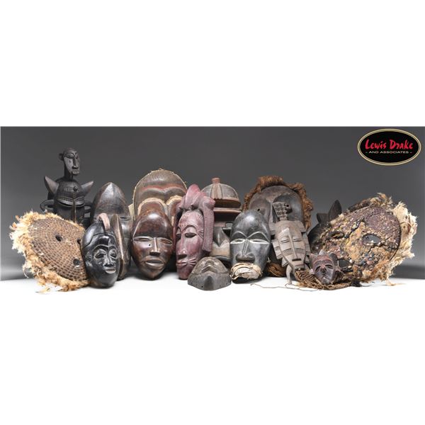 17 AFRICAN TRIBAL MASKS.