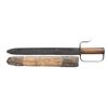 Image 2 : MASSIVE CONFEDERATE D-GUARD BOWIE & WOOD SHEATH.