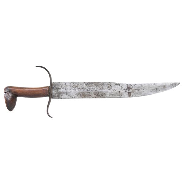 LARGE CONFEDERATE SIDE KNIFE.