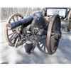 Image 2 : REPRODUCTION IRON MUZZLE LOADING CANNON, CAISSON,