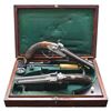 Image 1 : VERY FINE CASED PAIR OF DOUBLE BARREL PERCUSSION