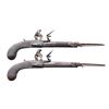 Image 2 : PAIR OF FLINTLOCK SCREW BARREL POCKET PISTOLS WITH