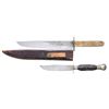 Image 2 : 2 MID TO LATE 1800s BELT KNIVES.