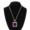 Image 2 : STUNNING 14K GOLD, AMETHYST, SAPPHIRE & DIAMOND