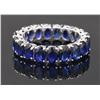 Image 2 : LOVELY 14K WHITE GOLD SAPPHIRE RING.