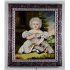 Image 1 : FOLK ART PORTRAIT OF A YOUNG GIRL.