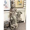 Image 5 : LARGE CHINESE CARVED WOOD STATUE OF SEATED