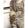 Image 7 : LARGE CHINESE CARVED WOOD STATUE OF SEATED