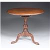 Image 1 : QUEEN ANNE WALNUT TILT TOP BIRDCAGE TEA TABLE.