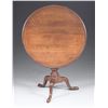 Image 2 : QUEEN ANNE WALNUT TILT TOP BIRDCAGE TEA TABLE.