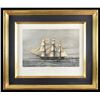 Image 1 : FULL COLORED STEEL ENGRAVING OF THE USS