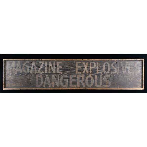 WONDERFUL HANDMADE EXPLOSIVES SIGN.