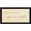 Image 1 : RARE CALLING CARD WITH FULL SIGNATURE OF ARTHUR