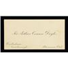 Image 2 : RARE CALLING CARD WITH FULL SIGNATURE OF ARTHUR