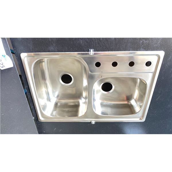 3 TEKA 011367 DOUBLE SINKS APPROX 33" X 22" TOP MOUNT