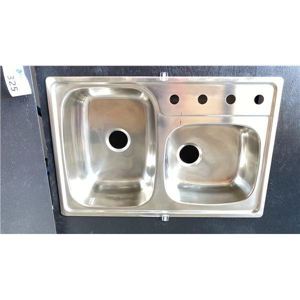3 TEKA 011367 DOUBLE SINKS APPROX 33" X 22" TOP MOUNT