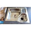 Image 2 : 3 TEKA 086555 DOUBLE SINKS APPROX 24" X 19" UNDERMOUNT
