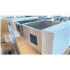 Image 3 : TEKA 088254 DOUBLE SQUARE BASIN, 17 GAUGE STAINLESS STEEL, UNDERMOUNT 29"X 20"