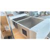 Image 3 : TEKA 088254 DOUBLE SQUARE BASIN, 17 GAUGE STAINLESS STEEL, UNDERMOUNT 29"X 20"