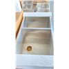 Image 2 : TEKA 088252 DOUBLE SQUARE BASIN UNDERMOUNT 17 GAUGE STAINLESS STEEL 30" X 20"