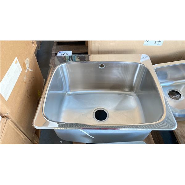 STEEL QUEEN LAUNDRY BASIN, TOP MOUNT, 25.5" X 22.5"