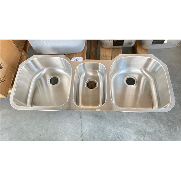 TEKA 550209 UNDERMOUNT SINK, 18 GAUGE STAINLESS STEEL, ROUND BASIN FINISH, 50"X 20"