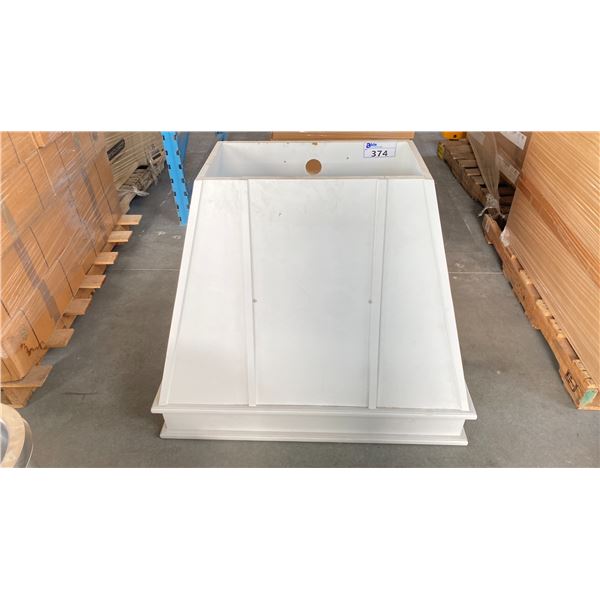 WHITE WOODEN HOOD FAN COVER FOR 30" HOOD FAN LINER