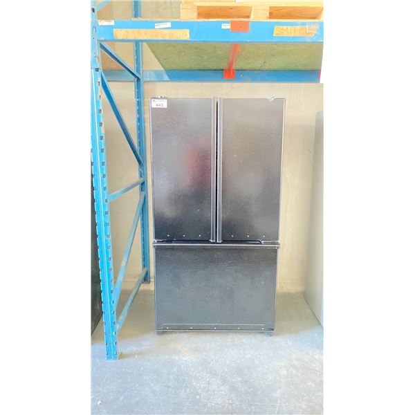 G.E PFICINFZBV BLACK FRENCH DOOR REFRIGERATOR WITH FREEZER DRAWER