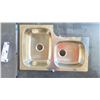 Image 2 : GROUP OF 50 TEKA 011362 DOUBLE SINKS UNDERMOUNT APPROX 33" X 22"